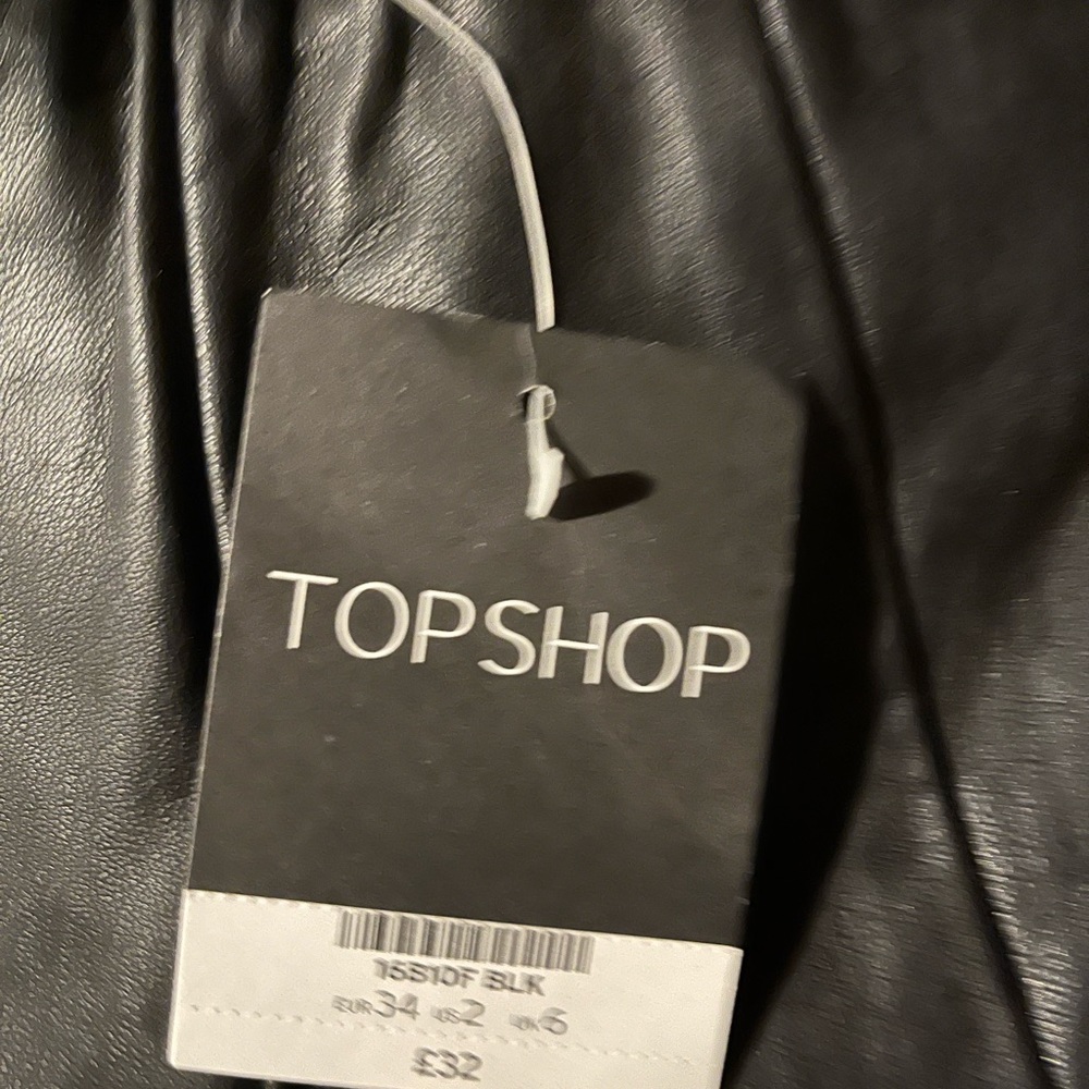 Top shop black PVC faux leather skinny pants
